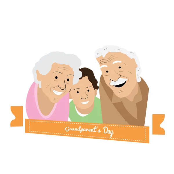 Happy grandparent's day — Stock Vector