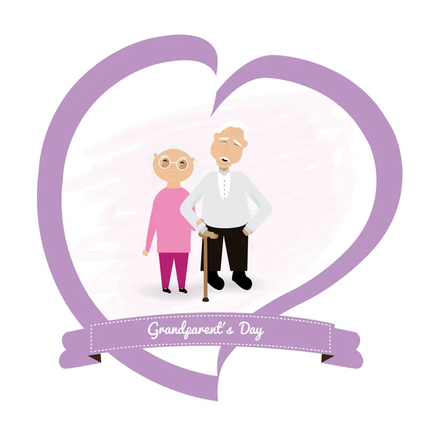 Happy grandparent's day — Stock Vector