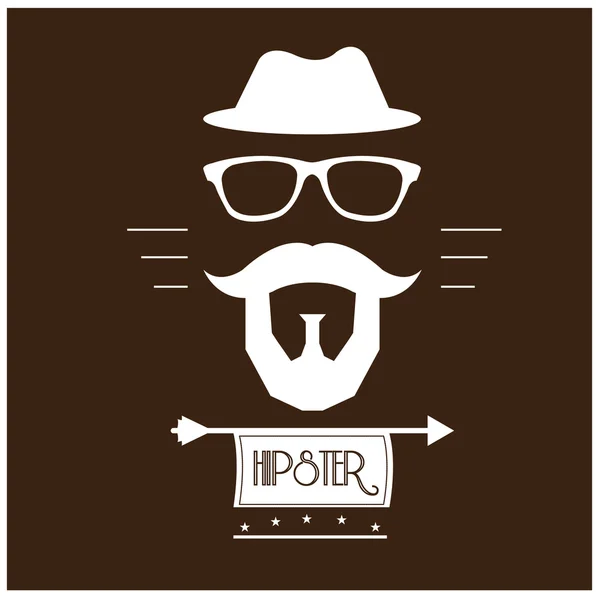 Hipster Icon illustrasjon – stockvektor