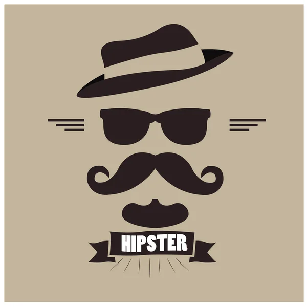 Hipster Icon ilustração — Vetor de Stock