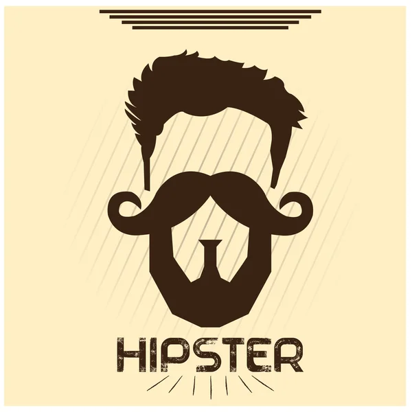 Hipster icon illustration — Stock Vector