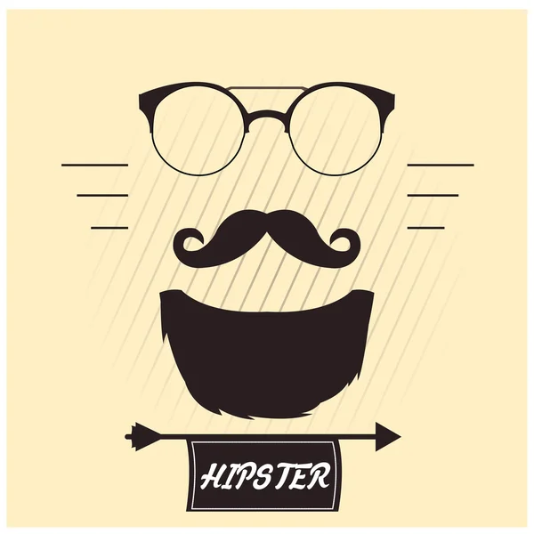 Hipster icon illustration — Stock Vector