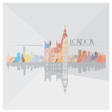 Soyut manzarası illüstrasyon