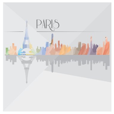 Soyut manzarası illüstrasyon