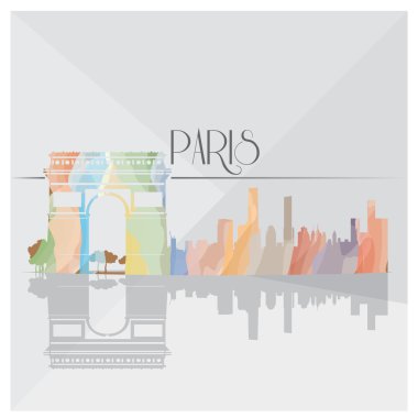 Soyut manzarası illüstrasyon