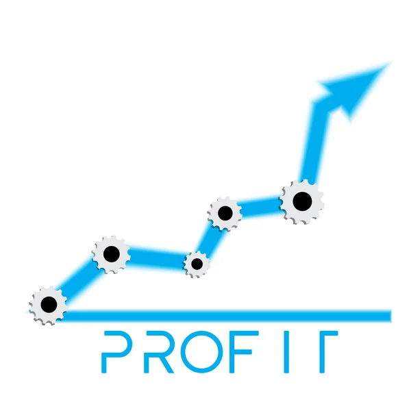 Ilustração do negócio de lucro — Vetor de Stock