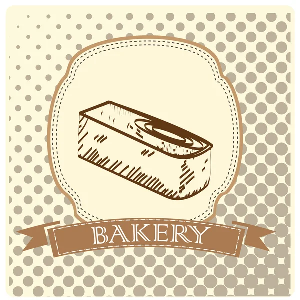 Vintage bageri ikonen — Stock vektor