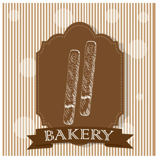 Vintage bakkerij pictogram — Stockvector