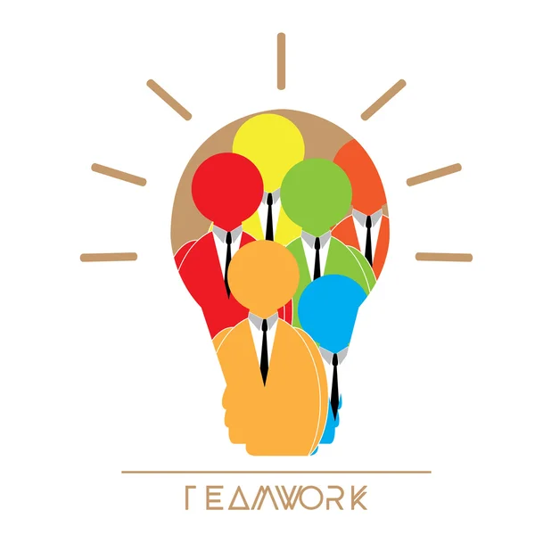 Abstracte Teamwork illustratie — Stockvector