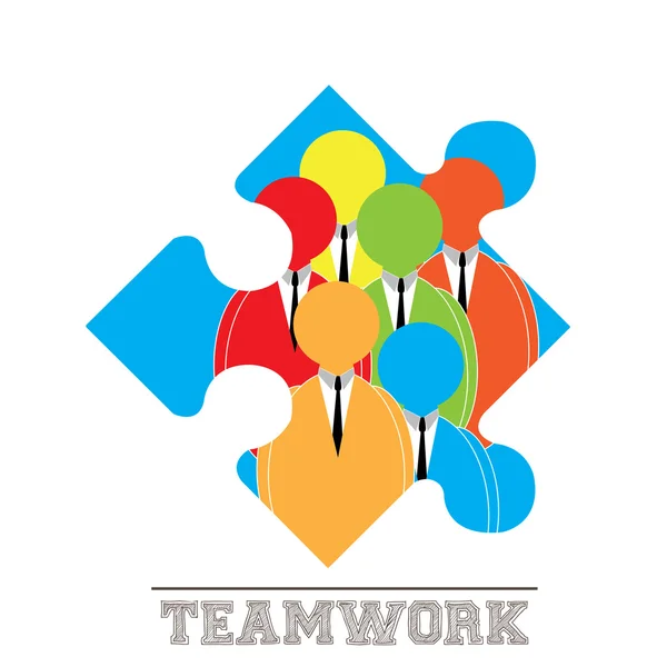 Abstract Teamwork illustration — Stock Vector