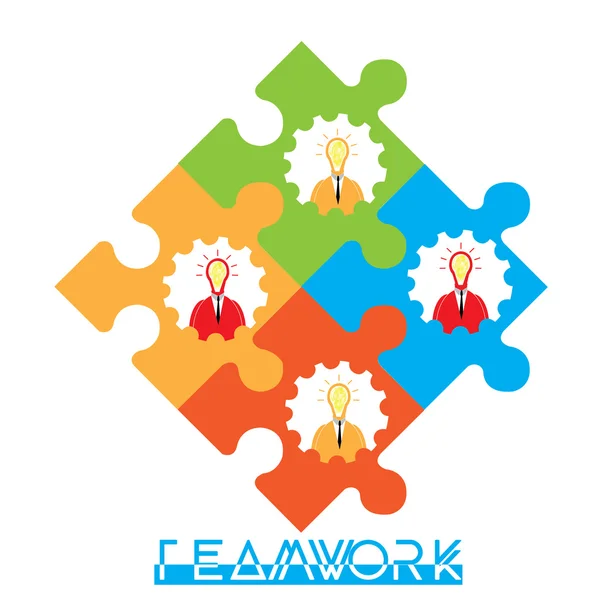 Abstracte Teamwork illustratie — Stockvector