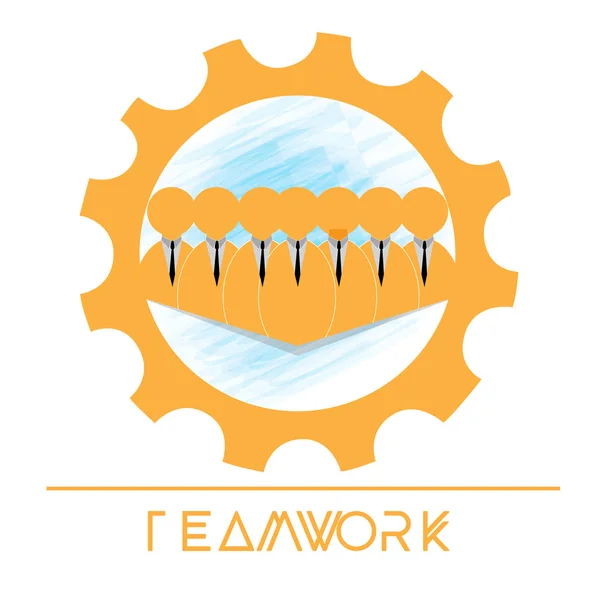 Abstraktní Teamwork ilustrace — Stockový vektor