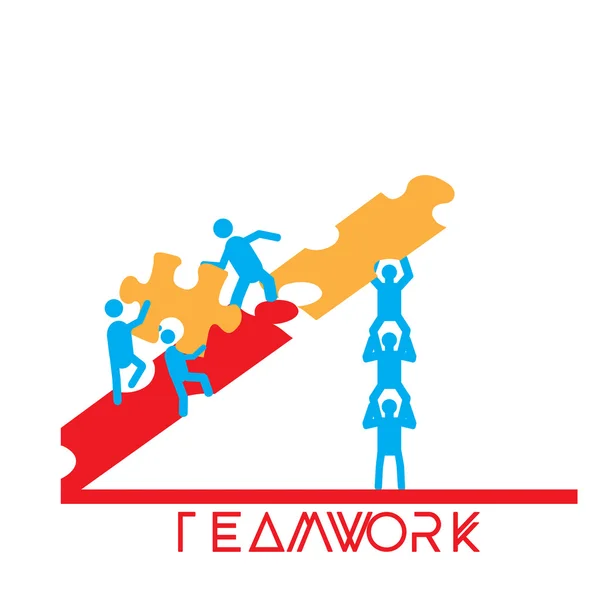 Abstracte Teamwork illustratie — Stockvector