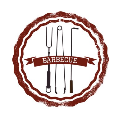 Barbekü afiş illüstrasyon