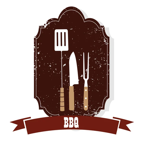BBQ banner ilustração — Vetor de Stock