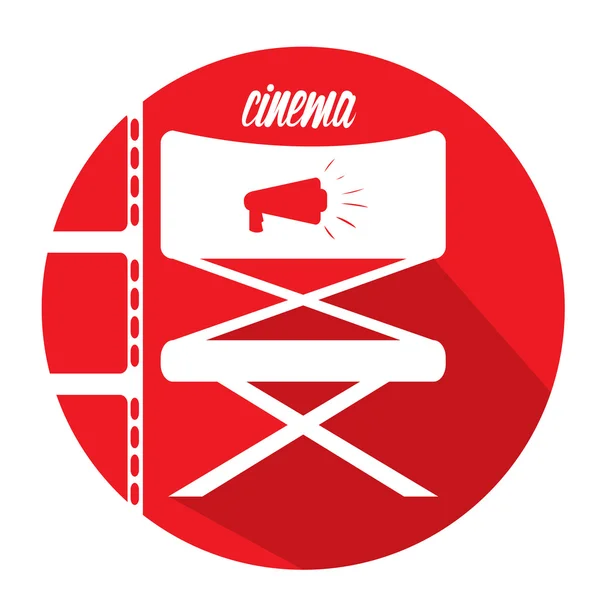 Icona del cinema isolato — Vettoriale Stock