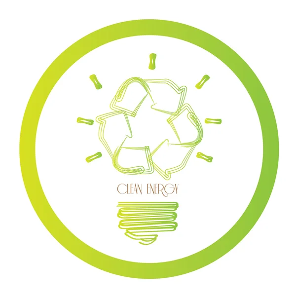 Ilustración de energía limpia — Archivo Imágenes Vectoriales