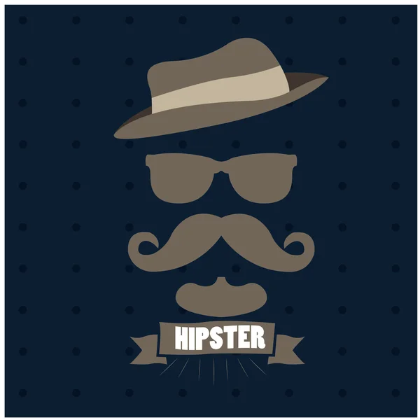 Hipster icon illustration — Stock Vector