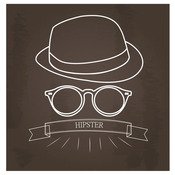 Hipster icon illustration — Stock Vector