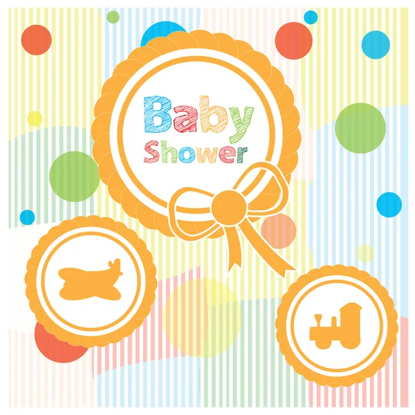 Illustration zur Babydusche — Stockvektor