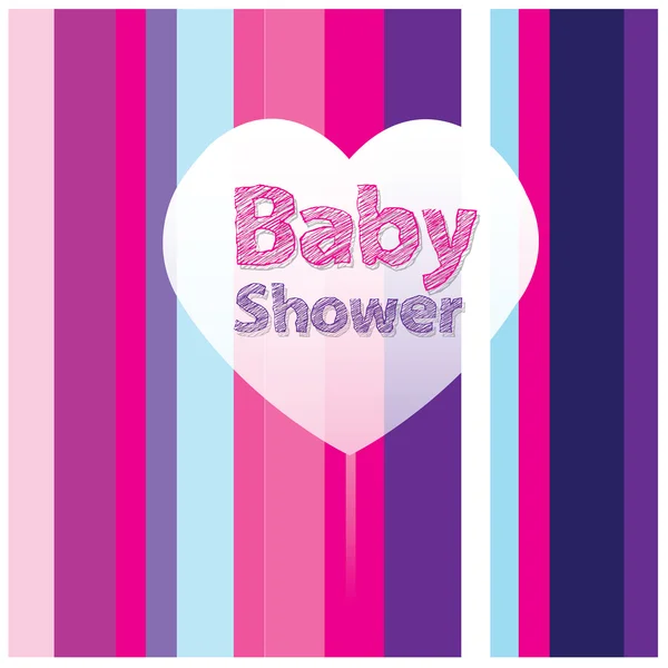 Illustration zur Babydusche — Stockvektor