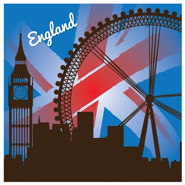 Inglaterra ilustración conceptual — Archivo Imágenes Vectoriales