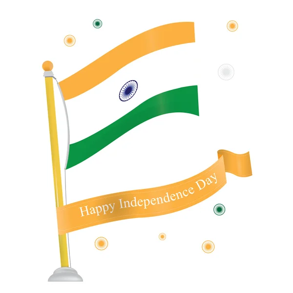 Día de la Independencia de la India, ilustración vectorial — Archivo Imágenes Vectoriales