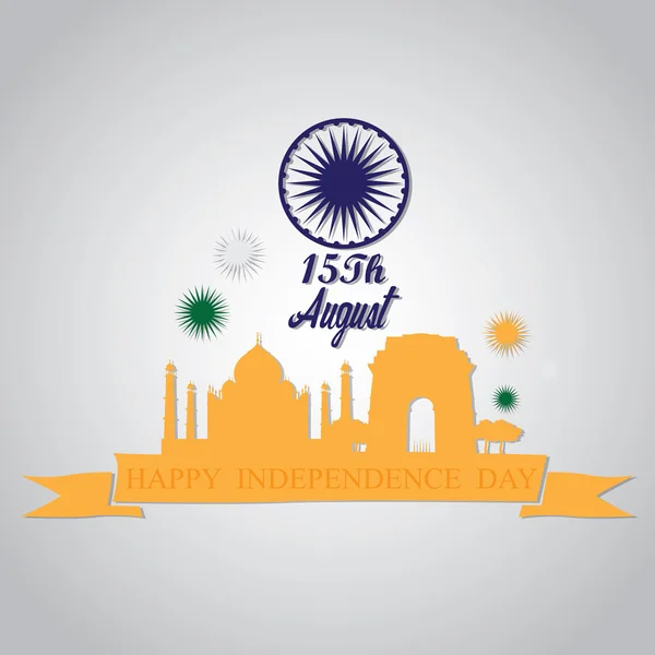Día de la Independencia de la India, ilustración vectorial — Vector de stock