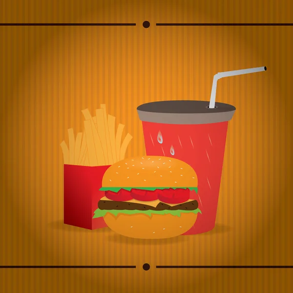 Retro fastfood — Stockvector