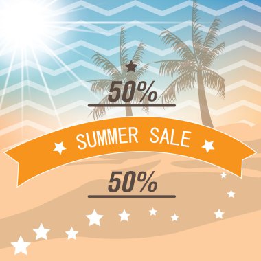 Yaz satış illüstrasyon