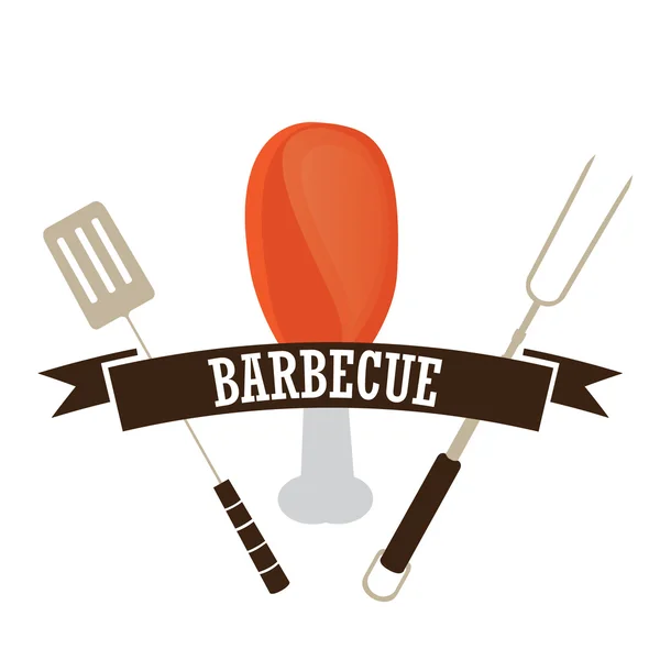 Isolated Barbecue label — Stock Vector