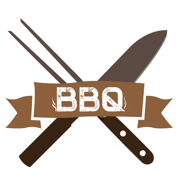 Isolated Barbecue label — Stock Vector