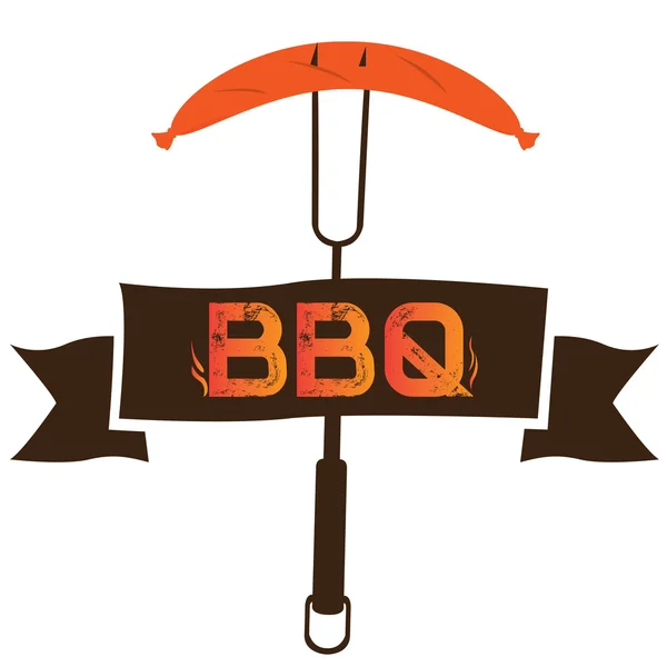 Isolated Barbecue label — Stock Vector