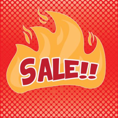 Vektör komik satış 