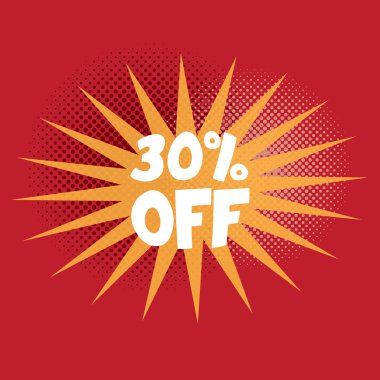 Vektör komik satış 