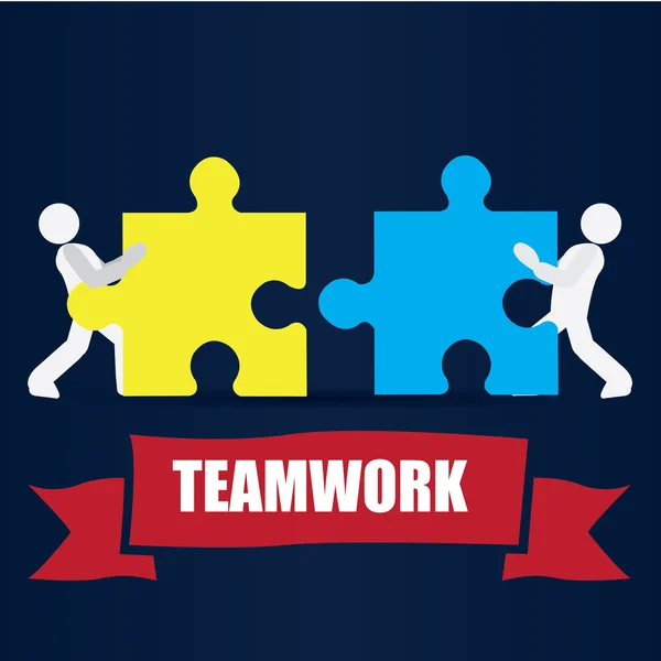 Conceptuele afbeelding van teamwork — Stockvector