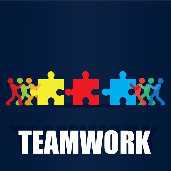 Conceptuele afbeelding van teamwork — Stockvector