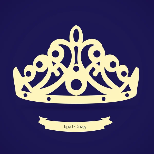 Izole royal crown — Stok Vektör