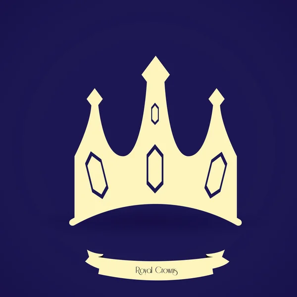 孤立的王冠 — 图库矢量图片