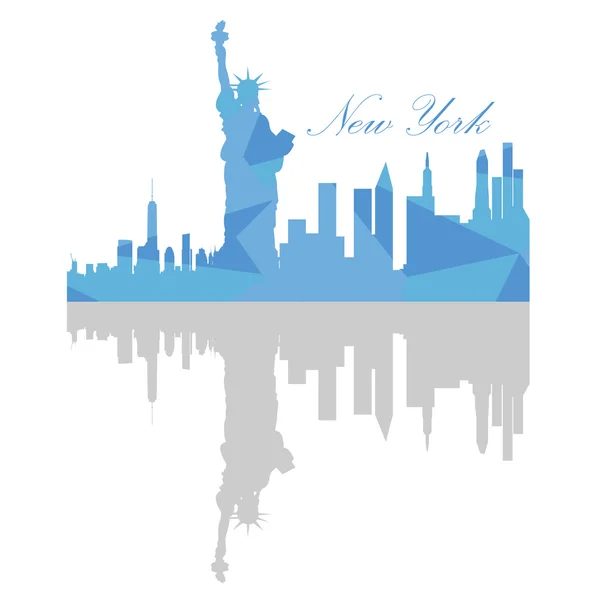 Isolerade New York Skyline — Stock vektor