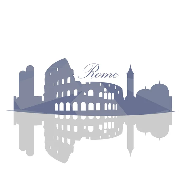 Geïsoleerde Rome Skyline — Stockvector