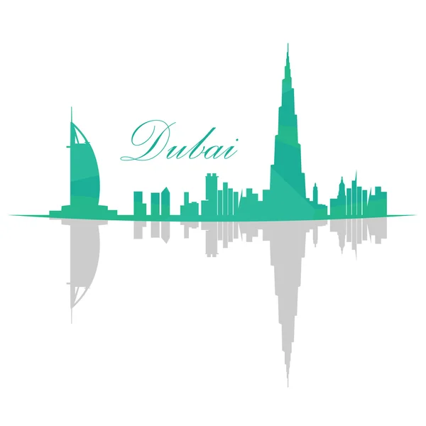 Isolated Dubai skyline — Stock Vector