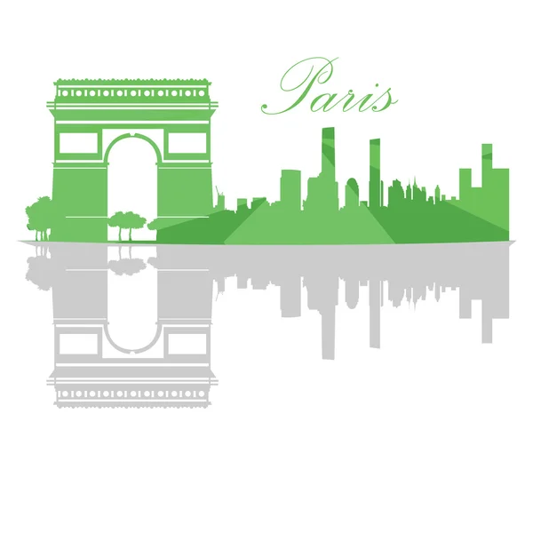 Skyline isolato di Parigi — Vettoriale Stock