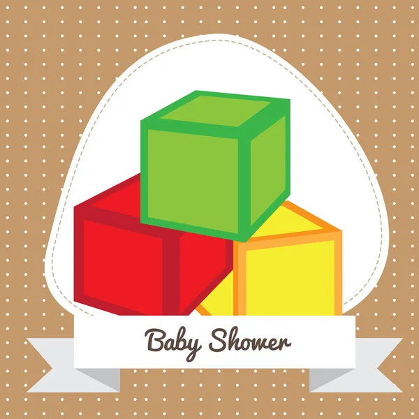 Bebé ducha ilustración — Archivo Imágenes Vectoriales