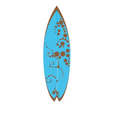 İzole Surfboard illüstrasyon