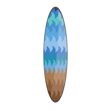 İzole Surfboard illüstrasyon