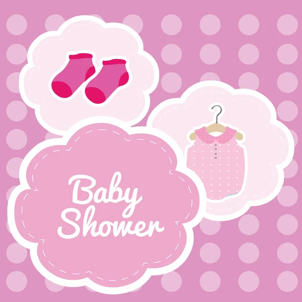 Baby douche illustratie — Stockvector