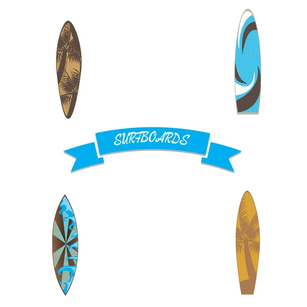 Geïsoleerde Surfboard illustratie — Stockvector