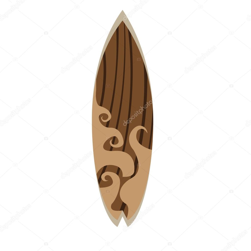 Isolated Surfboard illustration