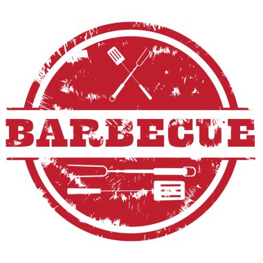 Barbekü etiket illüstrasyon